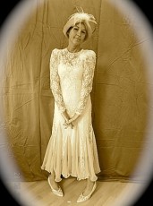 20er Jahre 70 Gatsby Kostüm Kleid mit Hut Gr.38