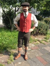 Paperboy Kostüm 20er Jahre Kleidung Hose Knickerbocker Kostüm 5teilig Gr.L Leihgebühr 35,-€ Kaufpreis 150,-€