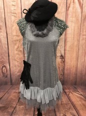 20er Jahre 26 Kleid mit tiefer Taillie 20er Jahre
