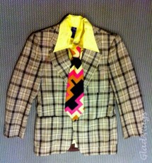 70er/80er Jahre Jacke mit Hemd und Krawatte