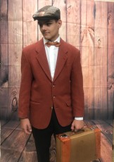 Charleston-Kostüme 1 Babylon Berlin Outfit Gr.50, 20er Jahre Kleidung mit Tweedjacke, Komplett-Preis zum mieten ca.65,-€
