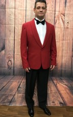 Charleston-Kostüme 14 Rotes Dinnerjacket Leihgebühr 25,-€